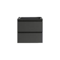 Badkamermeubel BWS Pepper Acryl Wastafel Mat Zwart Met Kraangat 60x55x46 cm Antraciet - thumbnail