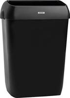 Afvalbak katrin open inworp 50 liter zwart - thumbnail