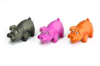 Beeztees latex biggetje 10cm ass - thumbnail