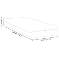 Matrassen Wit, Grijs 80 x 200 cm 100% polyester jacquard stof - thumbnail