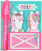 Miss Melody notitieboekje 8,5 cm papier mintgroen 3 delig - thumbnail