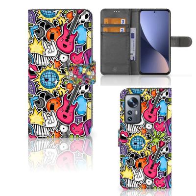 Xiaomi 12 | 12X | Wallet Case | met Pasjes | Punk Rock