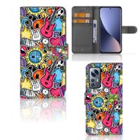 Xiaomi 12 | 12X | Wallet Case | met Pasjes | Punk Rock - thumbnail