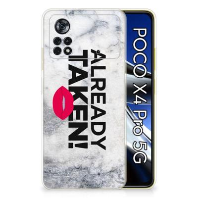 Xiaomi Poco X4 Pro 5G | Siliconen hoesje | met naam Already Taken White