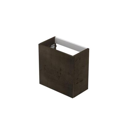 INK - Fontein Onderkast P2O Deur Greeploos Fineer Universeel Draaiend - 400x220x400 mm - Chocolate Fineer