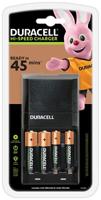 Duracell 45 minuten batterijlader met 2 AA en 2 AAA - thumbnail