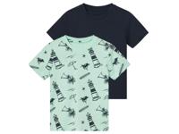 lupilu 2 Kinder T-shirts (Donkerblauw/mint, 98/104) - thumbnail