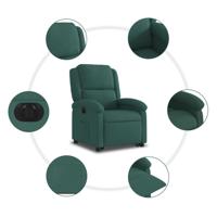 Sta-op-massagestoel elektrisch verstelbaar fluweel donkergroen - thumbnail