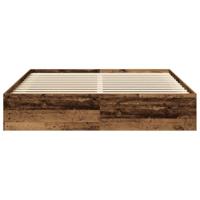 Bedframe zonder matras 200x200 cm bewerkt hout oud hout - thumbnail