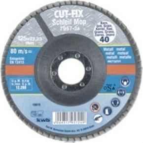 kwb 795724 CUT-FIX ® schuurmop, lamellenschuurschijf, metaalbewerking, ø 125 mm Diameter 125 mm kwb 795724 CUT-FIX ® schuurmop, lamellenschuurschijf, metaalbewerking, ø 125 mm Diameter 125 mm