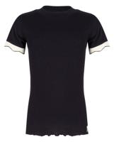 Indian Blue Jeans Meisjes t-shirt rib col - Zwart - thumbnail