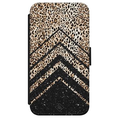 iPhone X/XS flipcase - Luipaard chevron iPhone X/XS flipcase - Luipaard chevron