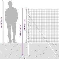 VidaXL Afrasteringspaal zilver 10 x 1,4 m (25 x 25 mm gaas) staal - thumbnail