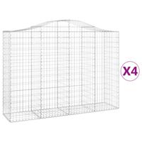 Schanskorven 4 st gewelfd 200x50x140/160 cm ijzer - thumbnail