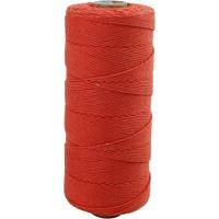 Creativ Company Macramé koord, l: 315 m, dikte 1 mm, dunne kwaliteit 12/12, oranje, 220 gr/ 1 bol - thumbnail