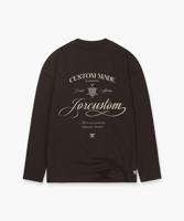 Jorcustom Handscript Longsleeve T-Shirt Heren Bruin - Maat S - Kleur: Bruin | Soccerfanshop - thumbnail