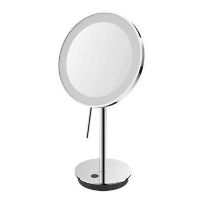 ZACK Alona staande cosmeticaspiegel met LED hoogglans RVS