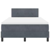 Boxspring bed met matras Donkergrijs 120 x 190 cm Fluweel - thumbnail