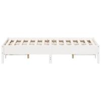 Bedframe massief grenenhout wit 140x190 cm - thumbnail