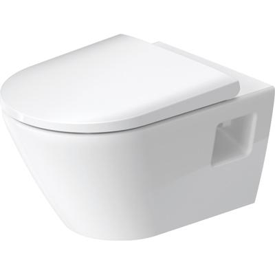 Toilet Duravit D-Neo Wand Rimless Diepspoel 54 cm Hoogglans Wit Duravit