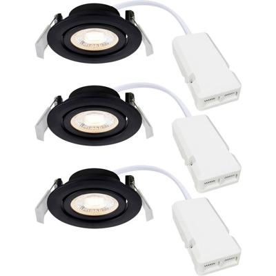 Nordlux 2510310103 Monolo 3-Kit Inbouwlamp Energielabel: E (A - G) LED Zwart