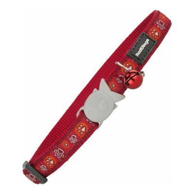Kattenhalsband Red Dingo Style Rood 20-32 cm Pootafdrukken