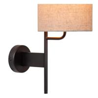 Lucide MAGIC - Wandlamp - 1xE27 - Met USB oplaadpunt - Zwart - thumbnail