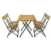 Bistroset 5-delig inklapbaar 110 x 70 cm - groen frame - thumbnail