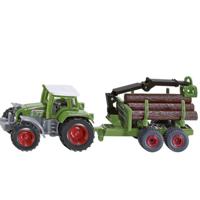 Siku 1645 tractor met bosaanhangwagen 1:72 - thumbnail