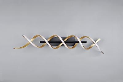 Trio Design plafondlampSequence zwart met goud - 641810208