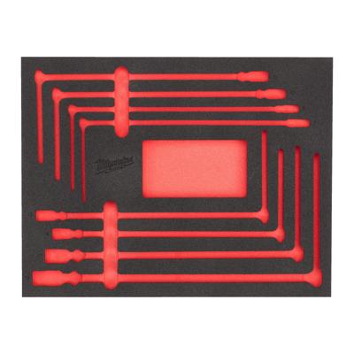 Milwaukee Vervangende Foam Inlay voor T-dopsleutel Set met Cardangewricht | 10-delig - 4932499296