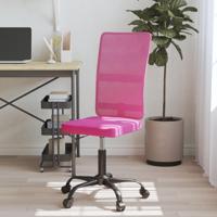 Kantoorstoel verstelbare hoogte mesh stof roze - thumbnail