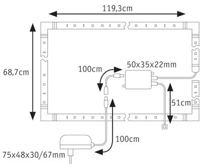 Paulmann 78875 LED-strip basisset Met connector (male) 230 V 3.6 m RGBW 1 set(s) Paulmann 78875 LED-strip basisset Met connector (male) 230 V 3.6 m RGBW 1 set(s)