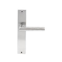 Hardbrass Deurkruk Toledo op rechthoekig langschild blind - RVS - thumbnail