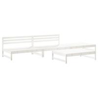 4-delige Loungeset massief grenenhout wit - thumbnail