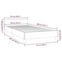 Bedframe zonder matras 90x200 cm stof donkergrijs - thumbnail