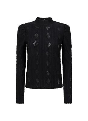 Aaiko Ivona Argyle Pes 133 T-shirt Lange Mouw 000900 Black