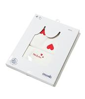 Set van 2 katoenen hartjeshemden voor kleine meisjes - PETIT BATEAU witte hartjes - thumbnail