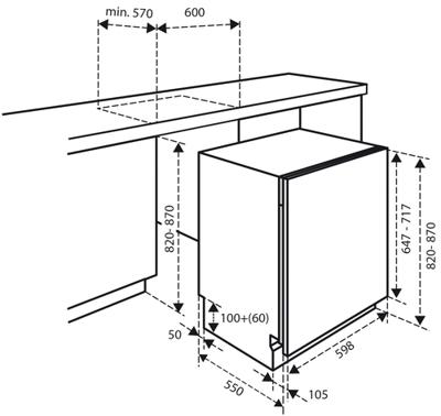 Inventum IVW6008A Volledig geïntegreerde vaatwasser
