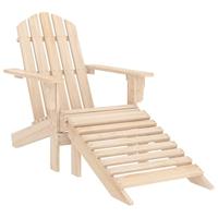 Tuinstoel Adirondack met voetenbank en tafel massief vurenhout - thumbnail