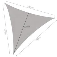 Schaduwdoek - Driehoek - 3x3x3 meter - Grijs - thumbnail