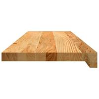 Traptreden 2 st 80x30x2 cm massief eikenhout lichtbruin - thumbnail