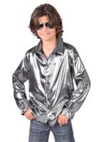 Disco blouse zilver kind - thumbnail