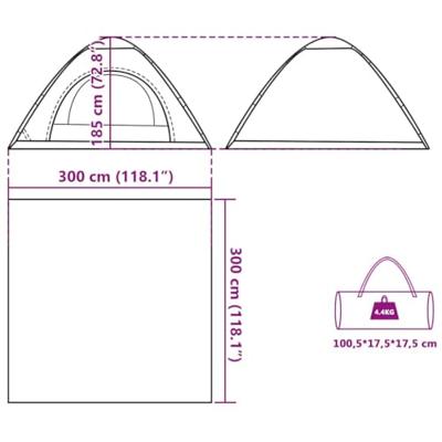 VidaXL Tent 5-persoons snelontgrendeling groen