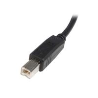 StarTech.com USB2HAB3M USB 2.0 A-naar-B-kabel (3 m, St/St) zwart - thumbnail