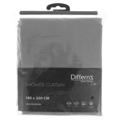 Douchegordijn Differnz Color Polyester 180x200 cm Grijs Differnz Douchegordijn Differnz Color Polyester 180x200 cm Grijs Differnz
