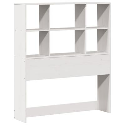 Bed met boekenkast zonder matras grenenhout wit 160x200 cm - thumbnail
