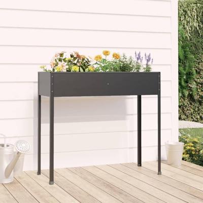 VidaXL Plantenbak 100,5x40,5x90 cm gegalvaniseerd staal antracietkleur VidaXL Plantenbak 100,5x40,5x90 cm gegalvaniseerd staal antracietkleur