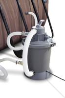 EXIT Wood zwembad 540x250x100cm met overkapping en zandfilter- en warmtepomp - bruin - thumbnail