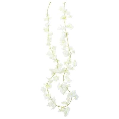 VidaXL Kerstslingers met bloemen 6 st 180 cm wit VidaXL Kerstslingers met bloemen 6 st 180 cm wit